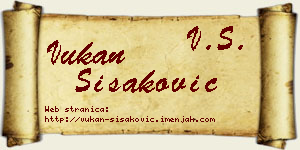 Vukan Šišaković vizit kartica